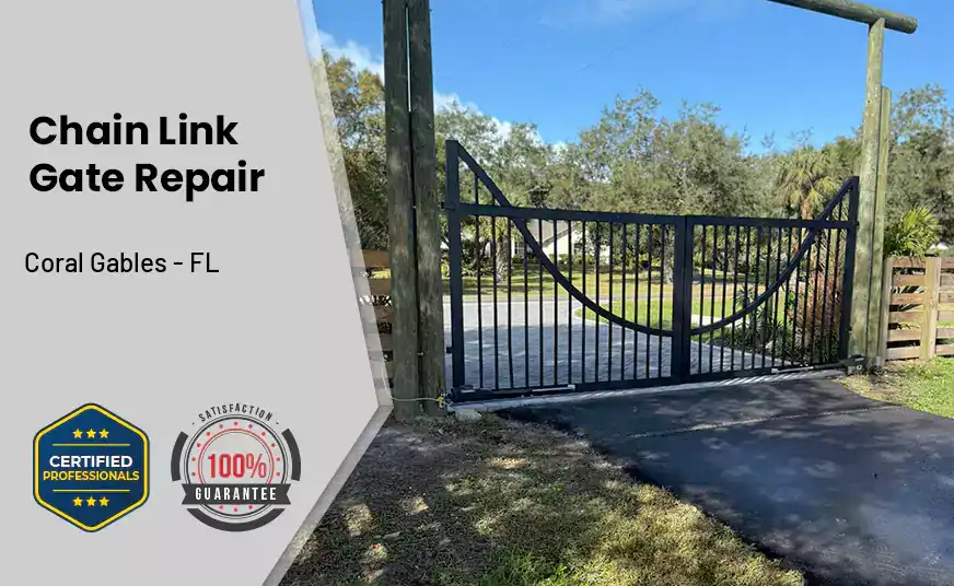 Chain Link Gate Repair Coral Gables - FL 