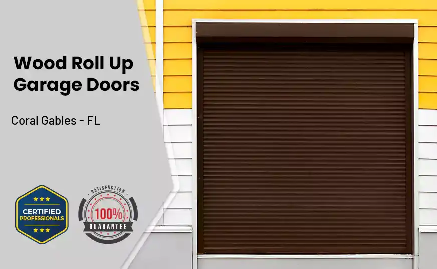 Wood Roll Up Garage Doors Coral Gables - FL 